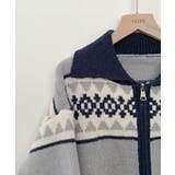 ノルディック柄 Wジップニットブルゾン | VIVID LADY | 詳細画像29