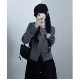 チェック柄シャツドッキング ニットカーディガン | VIVID LADY | 詳細画像13 