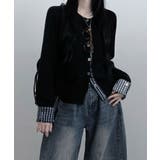 チェック柄シャツドッキング ニットカーディガン | VIVID LADY | 詳細画像15 