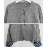 チェック柄シャツドッキング ニットカーディガン | VIVID LADY | 詳細画像30 