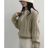 モヘアタッチ ルーズフィット ポロシャツ風ニット | VIVID LADY | 詳細画像7