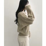 モヘアタッチ ルーズフィット ポロシャツ風ニット | VIVID LADY | 詳細画像8