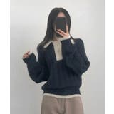 モヘアタッチ ルーズフィット ポロシャツ風ニット | VIVID LADY | 詳細画像15