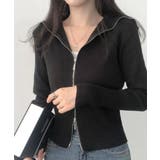 ダブルジップ リブニット カーディガン | VIVID LADY | 詳細画像25 