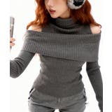 タートルネック×オフショルダー リブニット | VIVID LADY | 詳細画像1