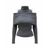 タートルネック×オフショルダー リブニット | VIVID LADY | 詳細画像15