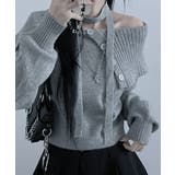 チョーカー付き ビッグカラーニットトップス | VIVID LADY | 詳細画像12 