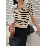 ボーダーポロニット 半袖 全3色 | VIVID LADY | 詳細画像23