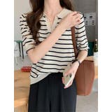 ボーダーポロニット 半袖 全3色 | VIVID LADY | 詳細画像11