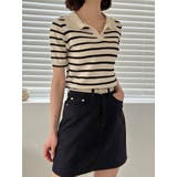 ボーダーポロニット 半袖 全3色 | VIVID LADY | 詳細画像2