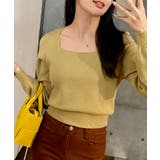 ニットセーター スクエアネック ショート丈 | VIVID LADY | 詳細画像18