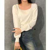 ニットセーター スクエアネック ショート丈 | VIVID LADY | 詳細画像9