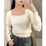 ニットセーター スクエアネック ショート丈 | VIVID LADY | 詳細画像12