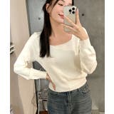 ニットセーター スクエアネック ショート丈 | VIVID LADY | 詳細画像13