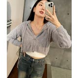 ニットカーディガン ジップアップ フード付き | VIVID LADY | 詳細画像18