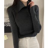 アシンメトリーラップデザイン リブニットトップス | VIVID LADY | 詳細画像10 