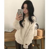 メランジカラー ヘンリーネック ニットプルオーバー | VIVID LADY | 詳細画像14 