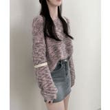 ミックスカラー ボートネックニット | VIVID LADY | 詳細画像14 