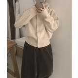 リブフード ハイネック ニットパーカー | VIVID LADY | 詳細画像3 