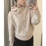 リブフード ハイネック ニットパーカー | VIVID LADY | 詳細画像7 