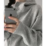 リブフード ハイネック ニットパーカー | VIVID LADY | 詳細画像24 