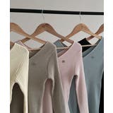 前後Vネック リブニットトップス | VIVID LADY | 詳細画像26 