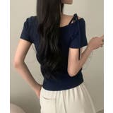 アシンメトリー ワンショルダー リブニットトップス | VIVID LADY | 詳細画像19 