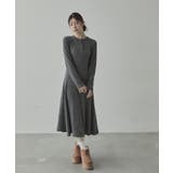 ヘンリーネックリブニットワンピース | VIVID LADY | 詳細画像1 