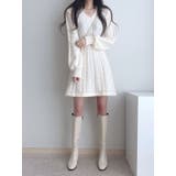 Vネックニットワンピースショート丈 レディース ケーブルニット | VIVID LADY | 詳細画像7