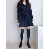 Vネックニットワンピースショート丈 レディース ケーブルニット | VIVID LADY | 詳細画像15