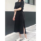 コルセットサイドスリット半袖ロングワンピース 韓国 春夏 | VIVID LADY | 詳細画像7