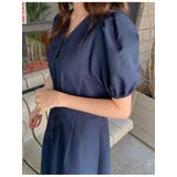 Vネックパフピンタックロングワンピース 半袖 vネックロングワンピース | VIVID LADY | 詳細画像16