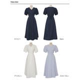 Vネックパフピンタックロングワンピース 半袖 vネックロングワンピース | VIVID LADY | 詳細画像17