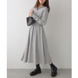 グレー | ハーフジップ スウェットワンピース | VIVID LADY