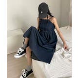 春デニムロングワンピース キャミソール 春ワンピース | VIVID LADY | 詳細画像10 