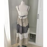 レース×チェック切替 キャミロングワンピース | VIVID LADY | 詳細画像16 