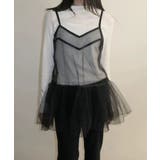 ブラック | シアーフレアレイヤードキャミワンピース | VIVID LADY