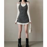 オフショルダー×ホルターネック レイヤードミニワンピース | VIVID LADY | 詳細画像10