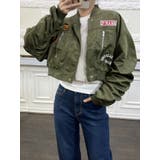 クロップド丈ブルゾンジャンバー レディース Y2K[品番