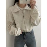 クロップド丈襟付きジップアップトレーナー レディース 春先行 | VIVID LADY | 詳細画像8