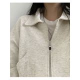 クロップド丈襟付きジップアップトレーナー レディース 春先行 | VIVID LADY | 詳細画像9