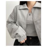 クロップド丈襟付きジップアップトレーナー レディース 春先行 | VIVID LADY | 詳細画像11