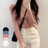 パステルカラー リブ vネック | VIVID LADY | 詳細画像1