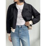 ショート丈配色シャツジャケット レディース 秋アウター | VIVID LADY | 詳細画像7