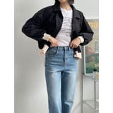 ショート丈配色シャツジャケット レディース 秋アウター | VIVID LADY | 詳細画像9