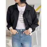 ショート丈配色シャツジャケット レディース 秋アウター | VIVID LADY | 詳細画像14