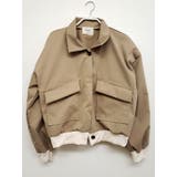 ベージュ | ショート丈配色シャツジャケット レディース 秋アウター | VIVID LADY