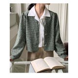 ツイードvネックパフシャーリングジャケットレディース 秋 ツイード | VIVID LADY | 詳細画像7