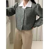 ツイードvネックパフシャーリングジャケットレディース 秋 ツイード | VIVID LADY | 詳細画像9