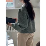 ツイードvネックパフシャーリングジャケットレディース 秋 ツイード | VIVID LADY | 詳細画像4